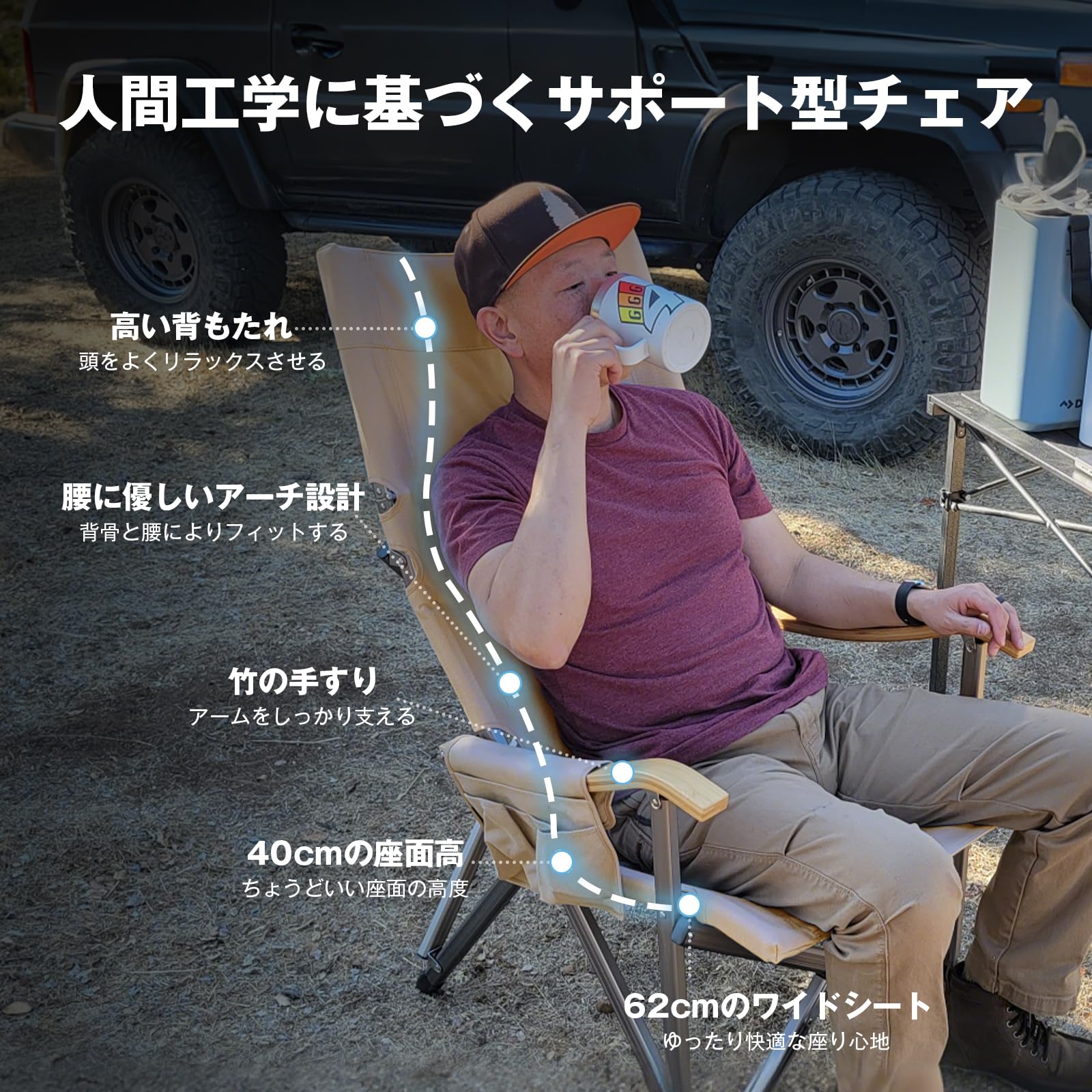 ICECO アウトドアチェア キャンプ 折りたたみ コンパクト
